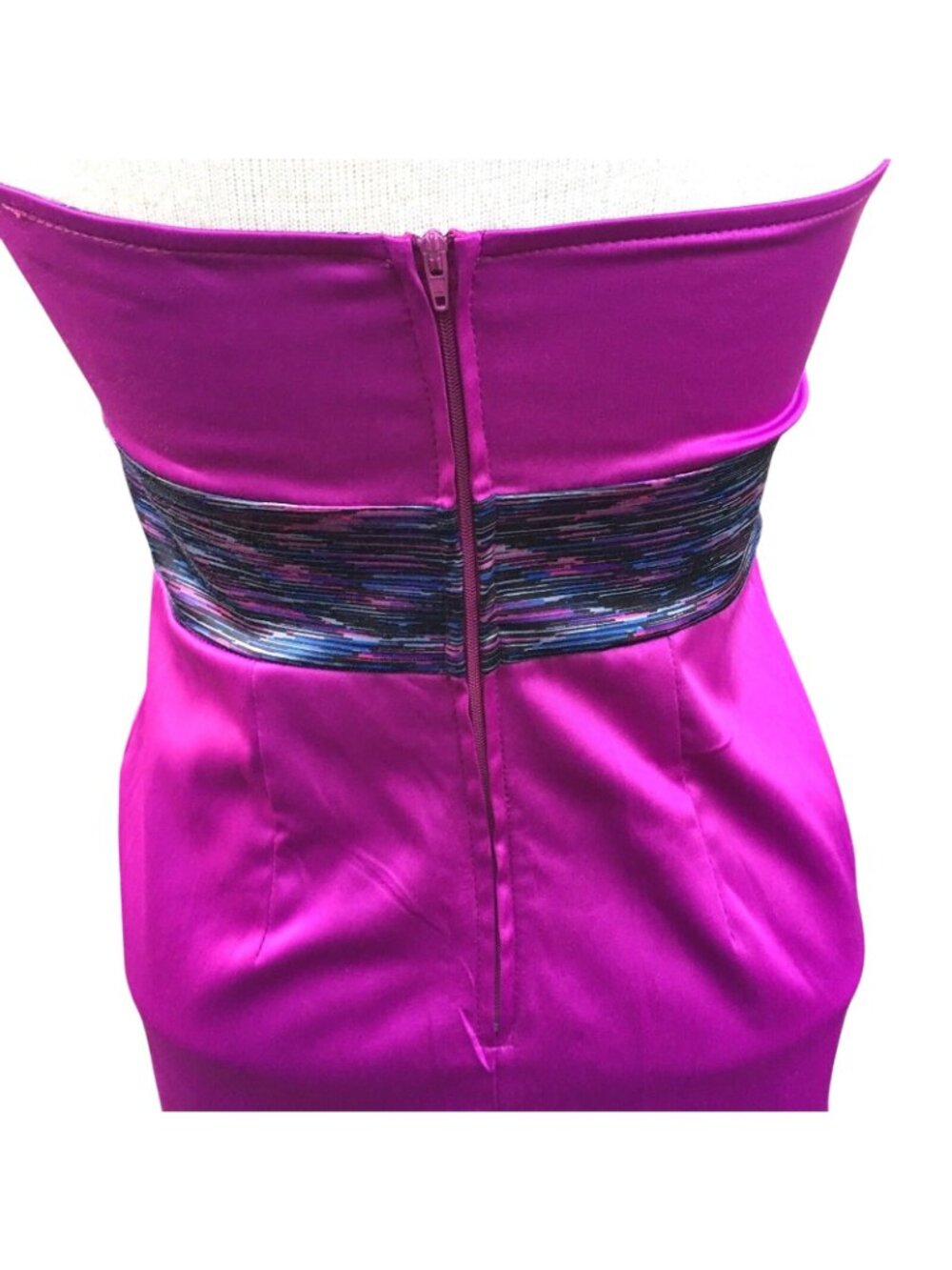 Akira Chicago Strapless Mini Dress Size M Fuchsia Purple Prom Sexy Club Stretchy - Picture 8 of 11